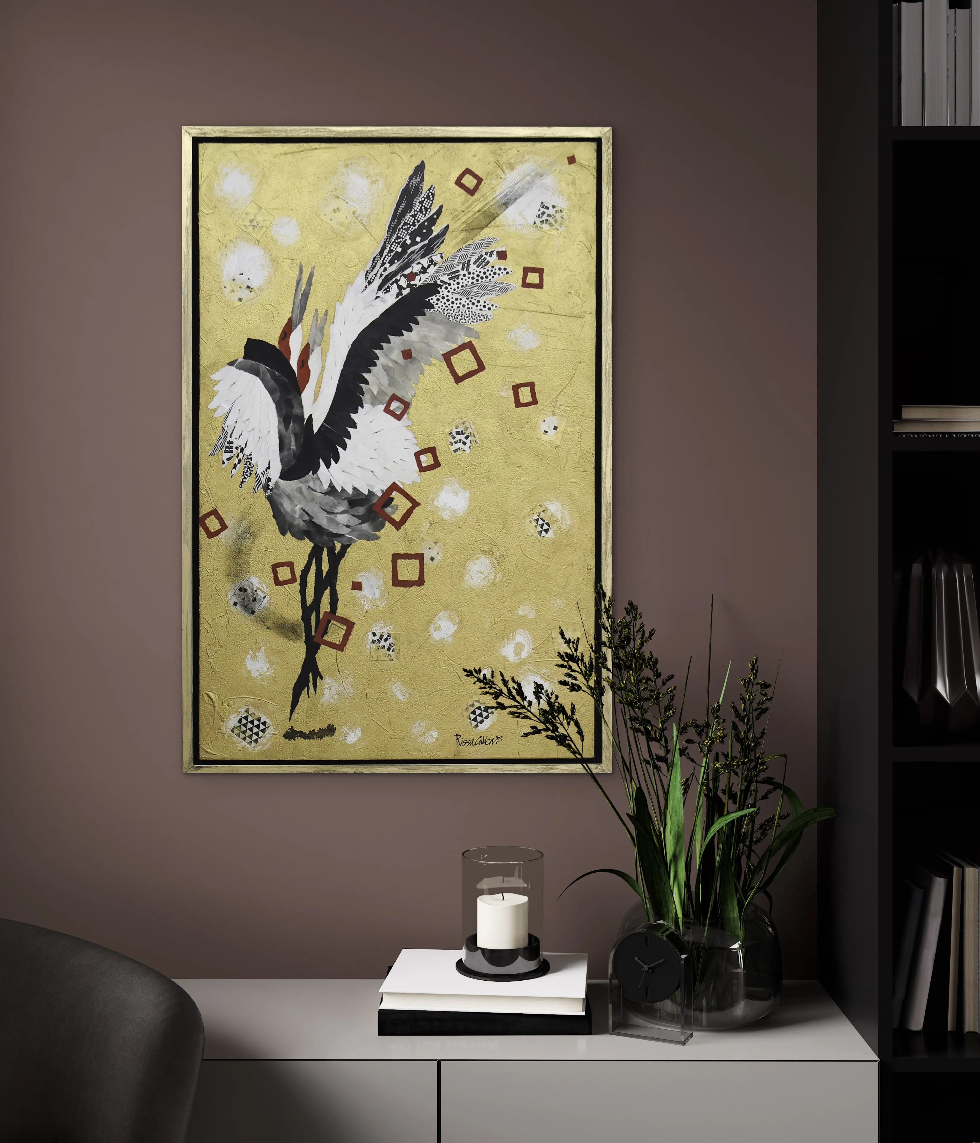 An artwork placed in a long-lived interior rather than treated as seasonal decoration